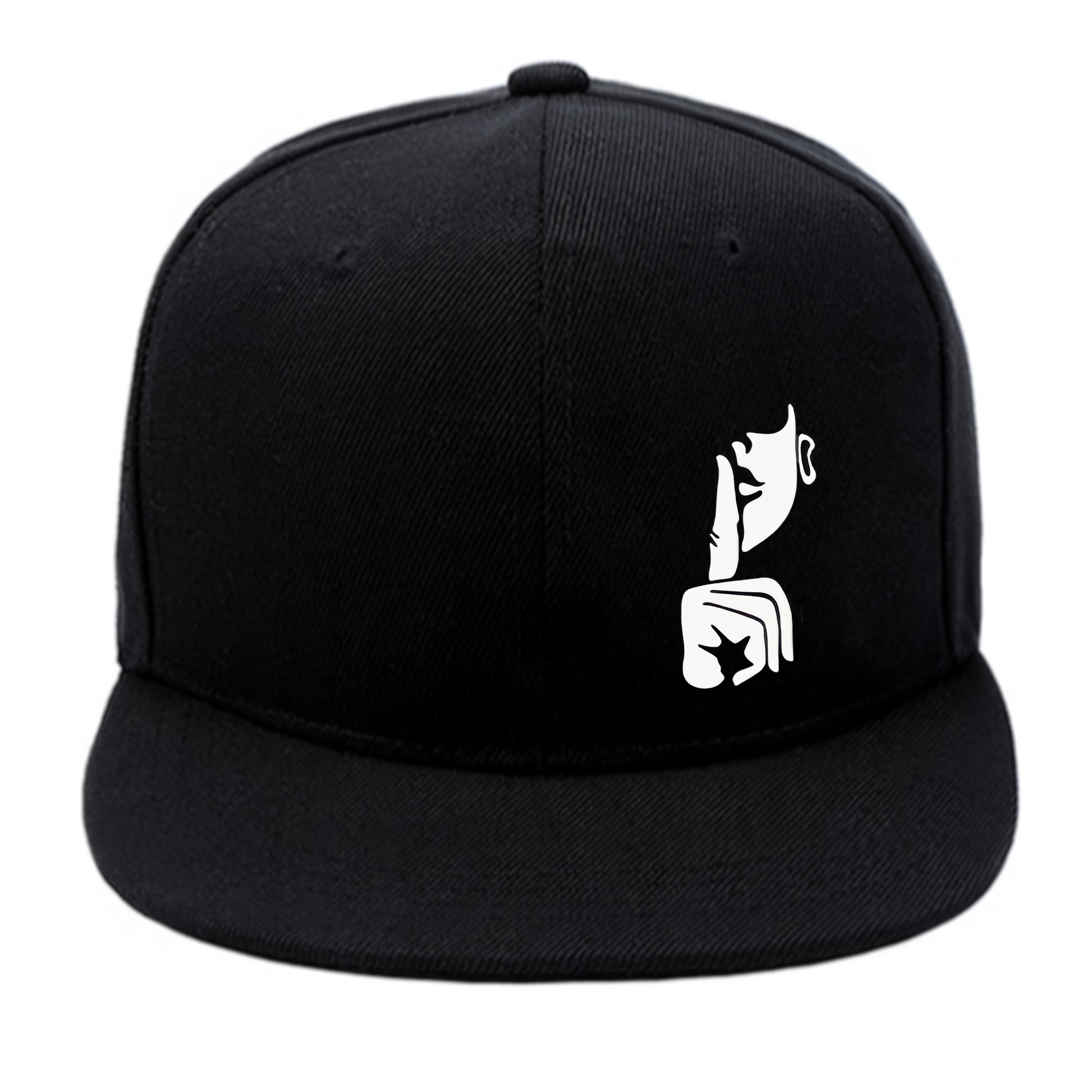 Unisex Hip-Hop Baseball Cap | Adjustable Polyester Snapback | Retro Style with Geometric Shush Gesture Design | Lightweight & Machine Washable | Flat Brim for Outdoor Sports, Outdoor Sports Cap | Urban Fashion Hat | Machine Washable Hat