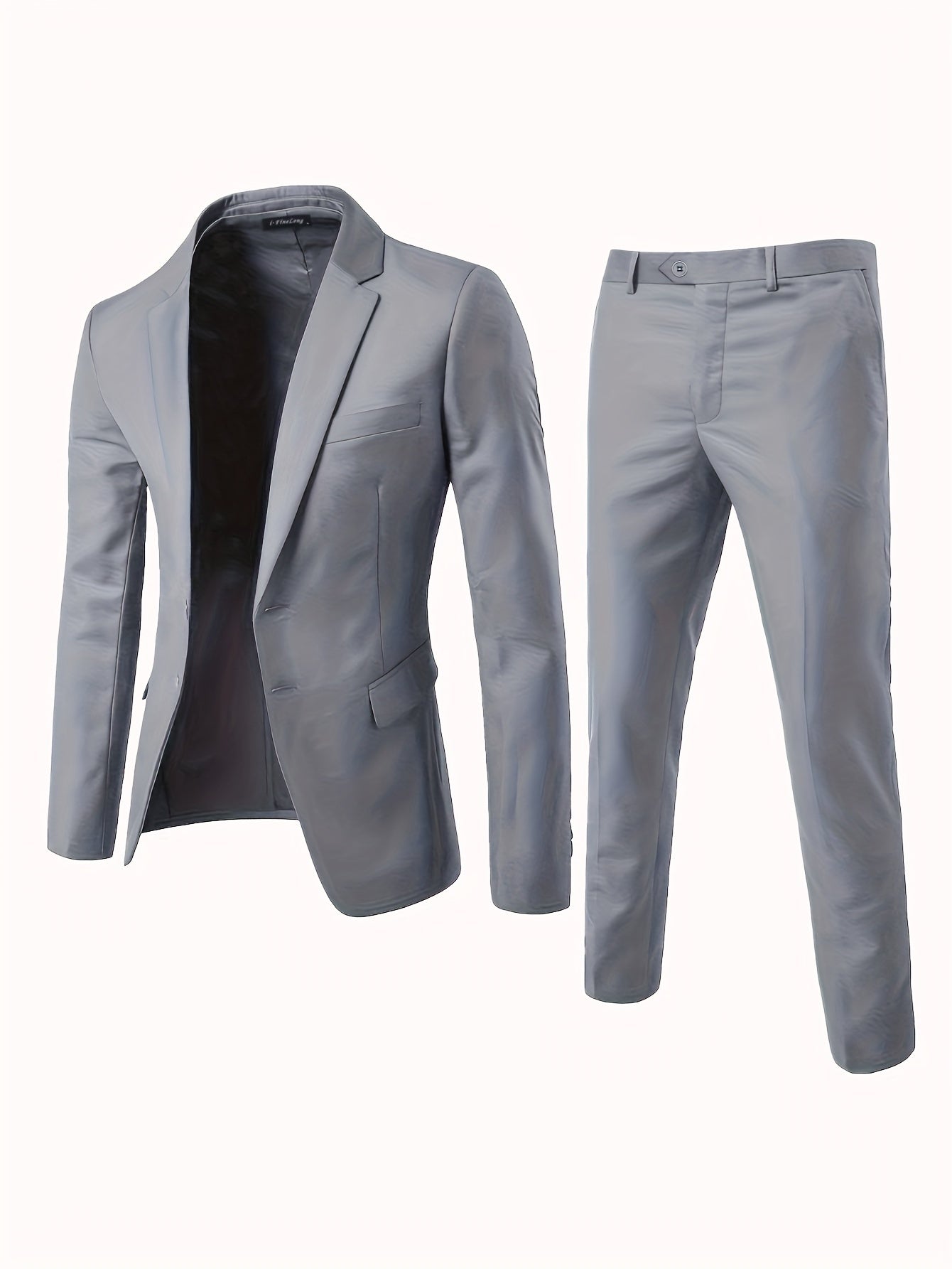 Costume Décontracté Homme Deux Pièces avec Poches Ouvertes