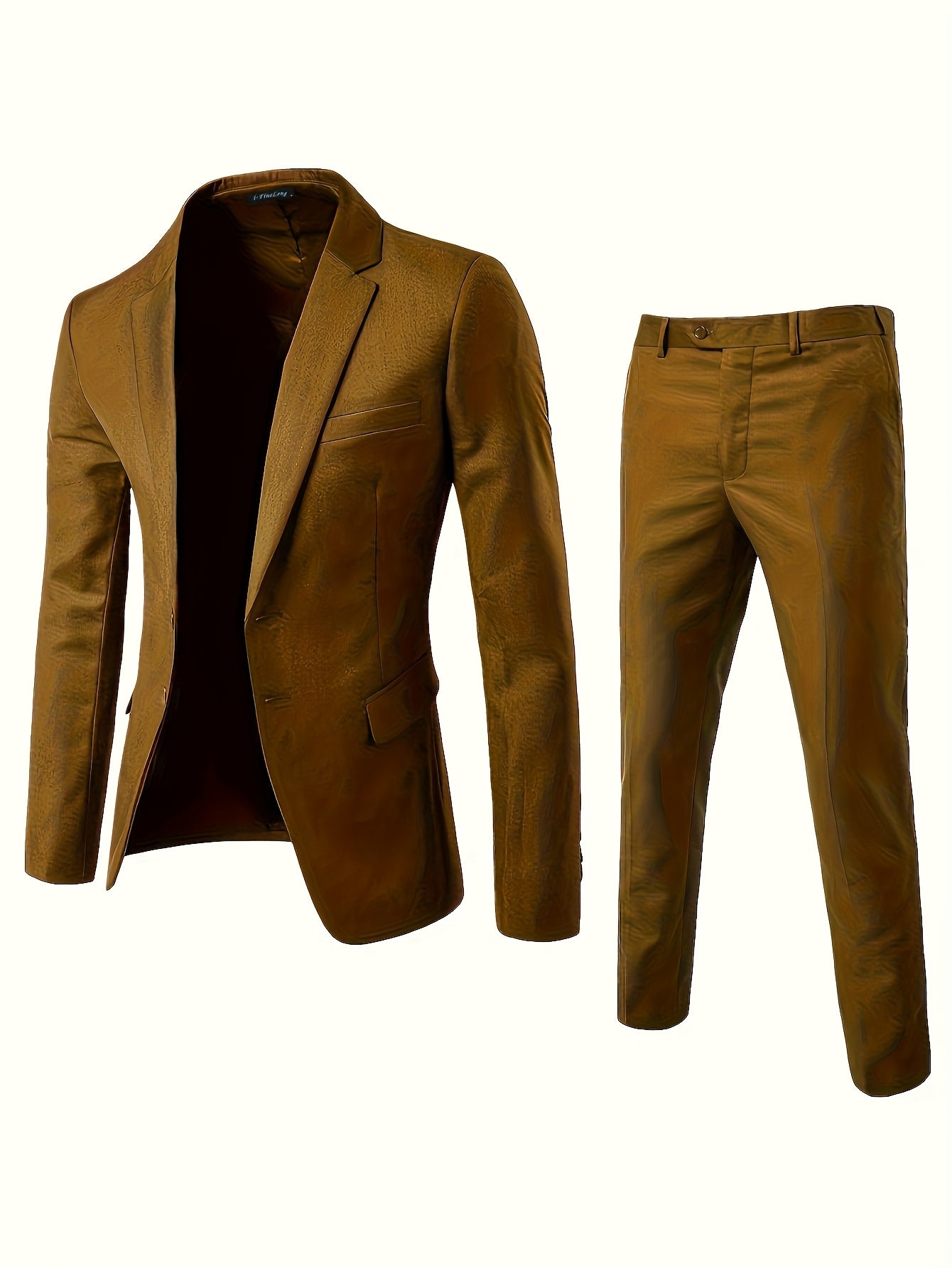 Costume Décontracté Homme Deux Pièces avec Poches Ouvertes