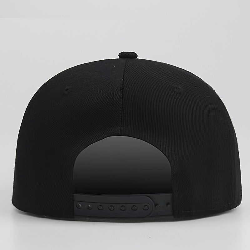 Unisex Hip-Hop Baseball Cap | Adjustable Polyester Snapback | Retro Style with Geometric Shush Gesture Design | Lightweight & Machine Washable | Flat Brim for Outdoor Sports, Outdoor Sports Cap | Urban Fashion Hat | Machine Washable Hat