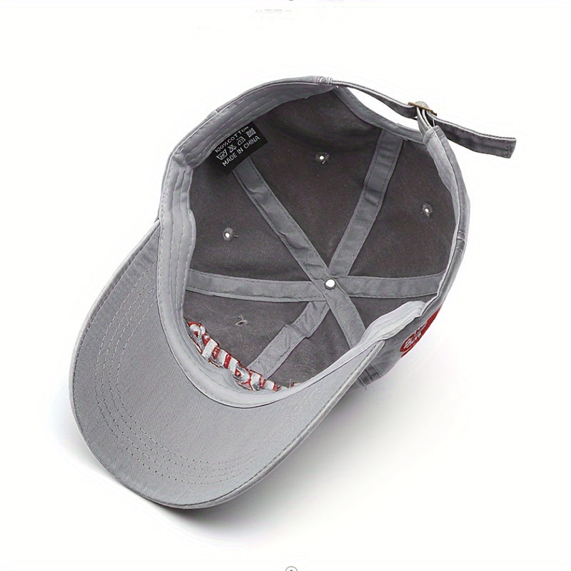 Set of 6 Trendy Embroidered Caps - Lightweight, Uv-Resistant, Sweat-Absorbing, Adjustable, Gender-Neutral Outdoor Hat for Hiking, Traveling, Sports, And Daily Use - Ideal for Both Men And Women