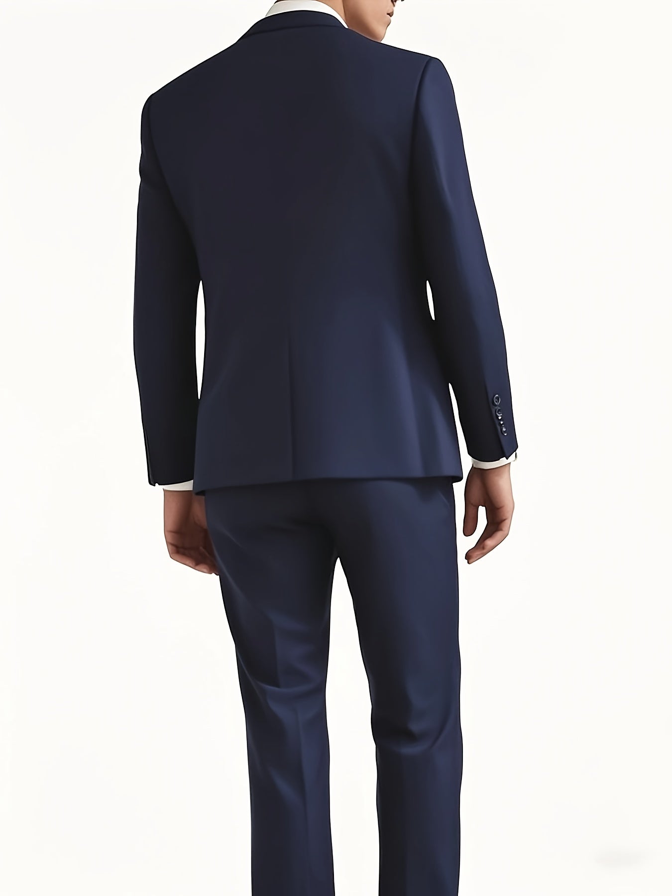 Ensemble de smoking pour homme, trois pièces, costume de mariage, double boutonnage, veste, gilet, pantalon, (001)