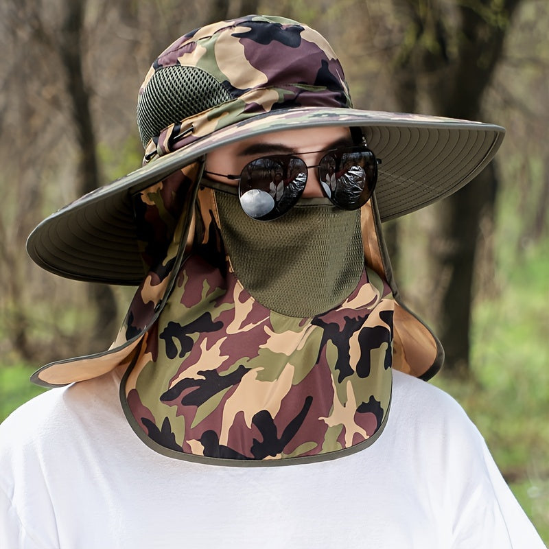 1pc Men'S Oversized Bucket Hat with Sun Protection, Wide Brim, Breathable Polyamide Fabric, Ideal for Summer Outdoor Activities - Fishing, Hiking, and Sports, Outdoor Gear | Stylish Headgear | Comfortable Fit