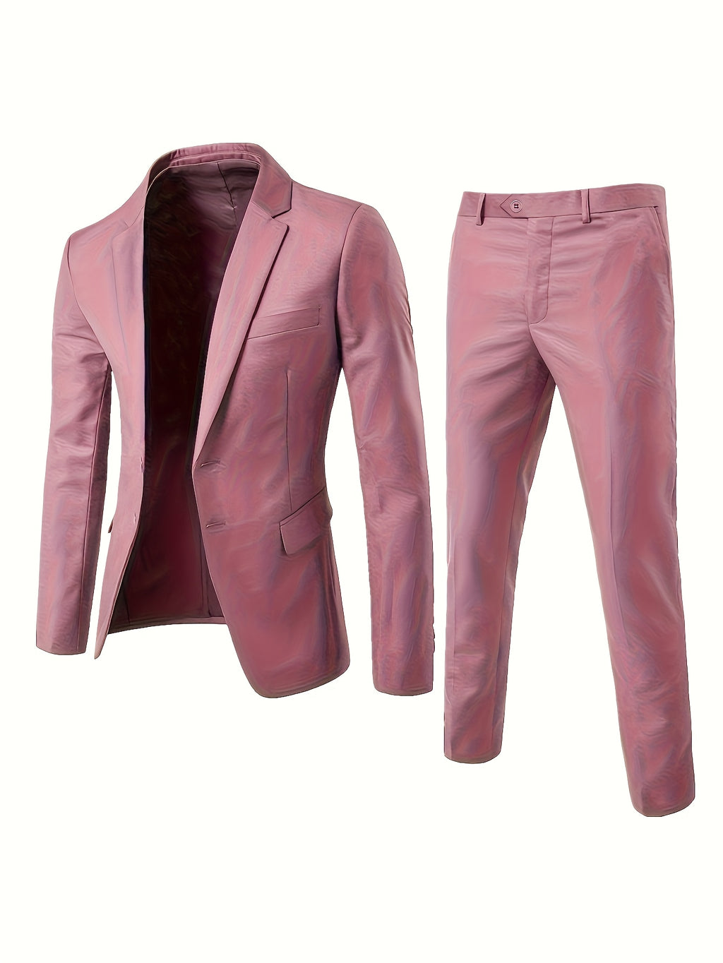 Costume Décontracté Homme Deux Pièces avec Poches Ouvertes