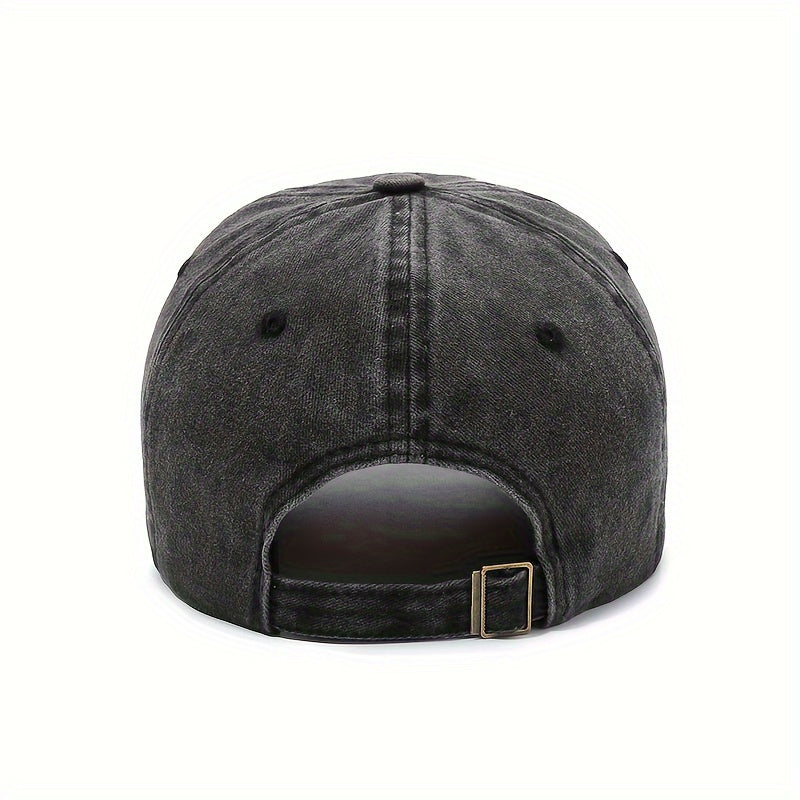 1pc Unisex Sunshade Vintage Washed Baseball Cap With Letter M Embroidered For Outdoor Sport, Golf, Fishing