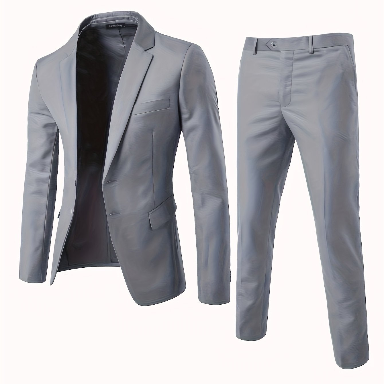 Costume Décontracté Homme Deux Pièces avec Poches Ouvertes