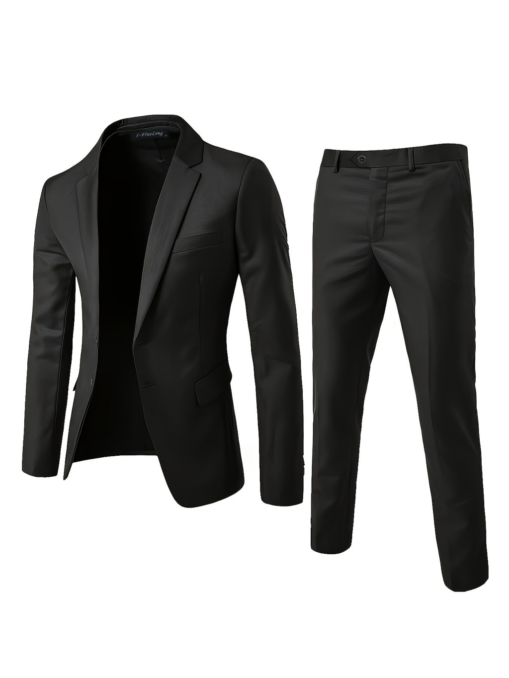 Costume Décontracté Homme Deux Pièces avec Poches Ouvertes