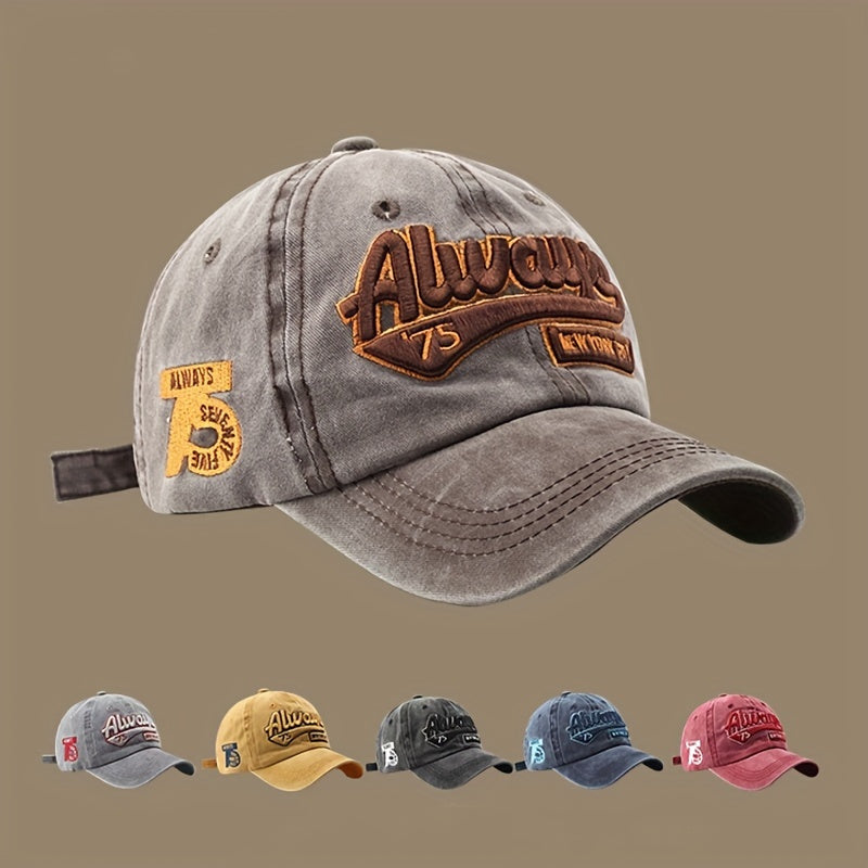 Set of 6 Trendy Embroidered Caps - Lightweight, Uv-Resistant, Sweat-Absorbing, Adjustable, Gender-Neutral Outdoor Hat for Hiking, Traveling, Sports, And Daily Use - Ideal for Both Men And Women