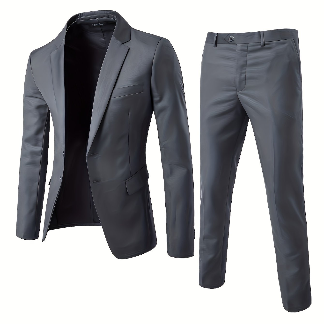 Costume Décontracté Homme Deux Pièces avec Poches Ouvertes