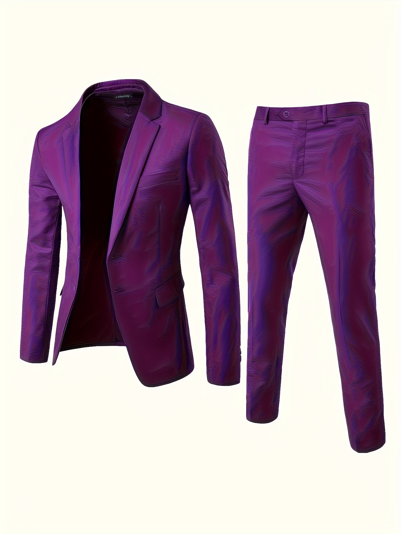 Costume Décontracté Homme Deux Pièces avec Poches Ouvertes