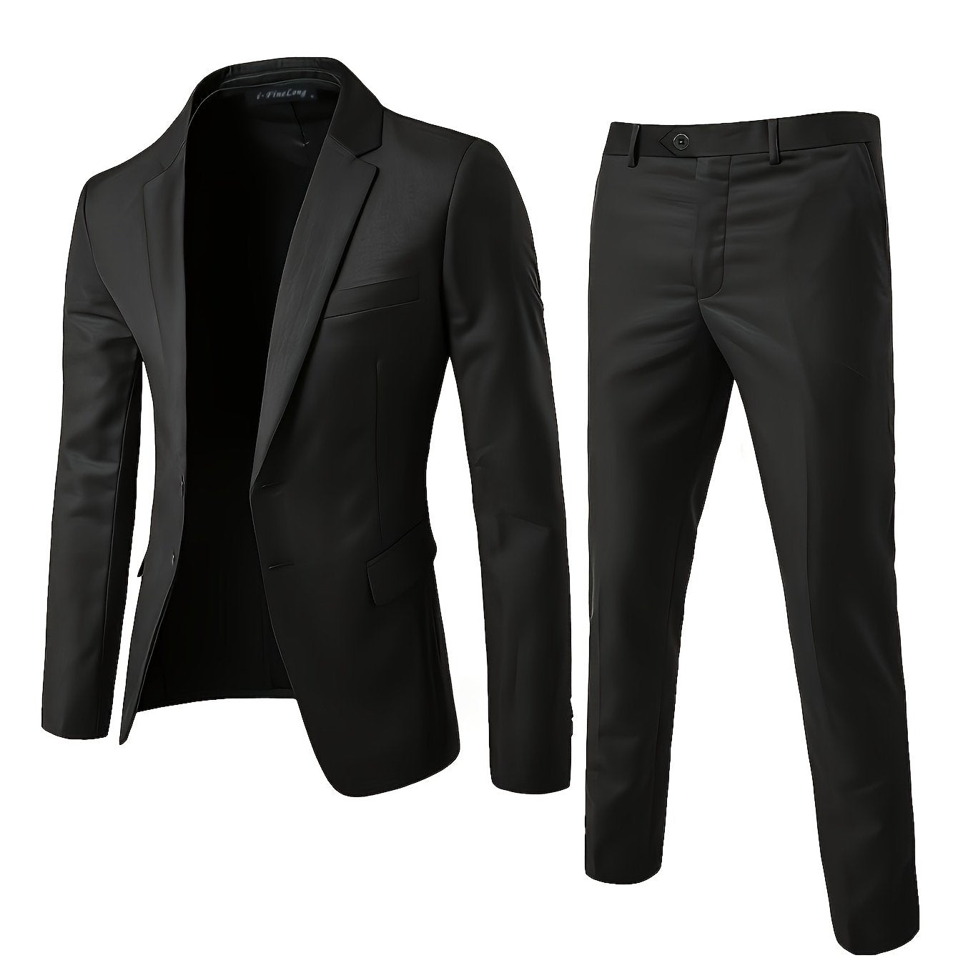 Costume Décontracté Homme Deux Pièces avec Poches Ouvertes